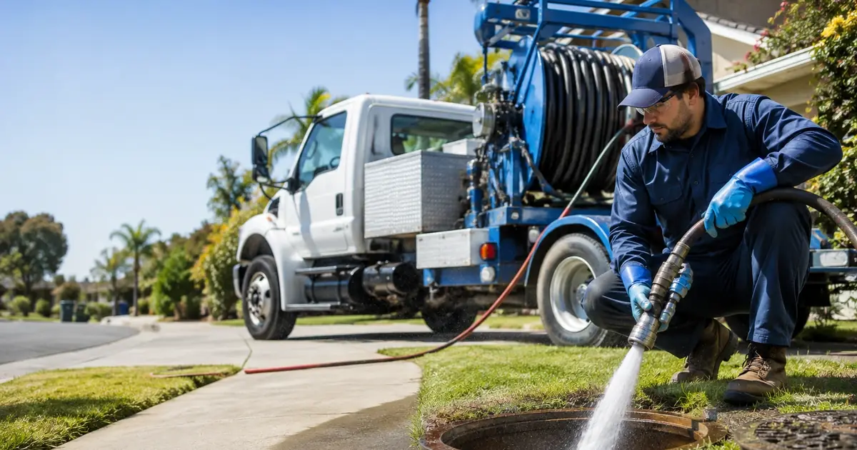 Hydro jet sewer cleaning South Dos Palos