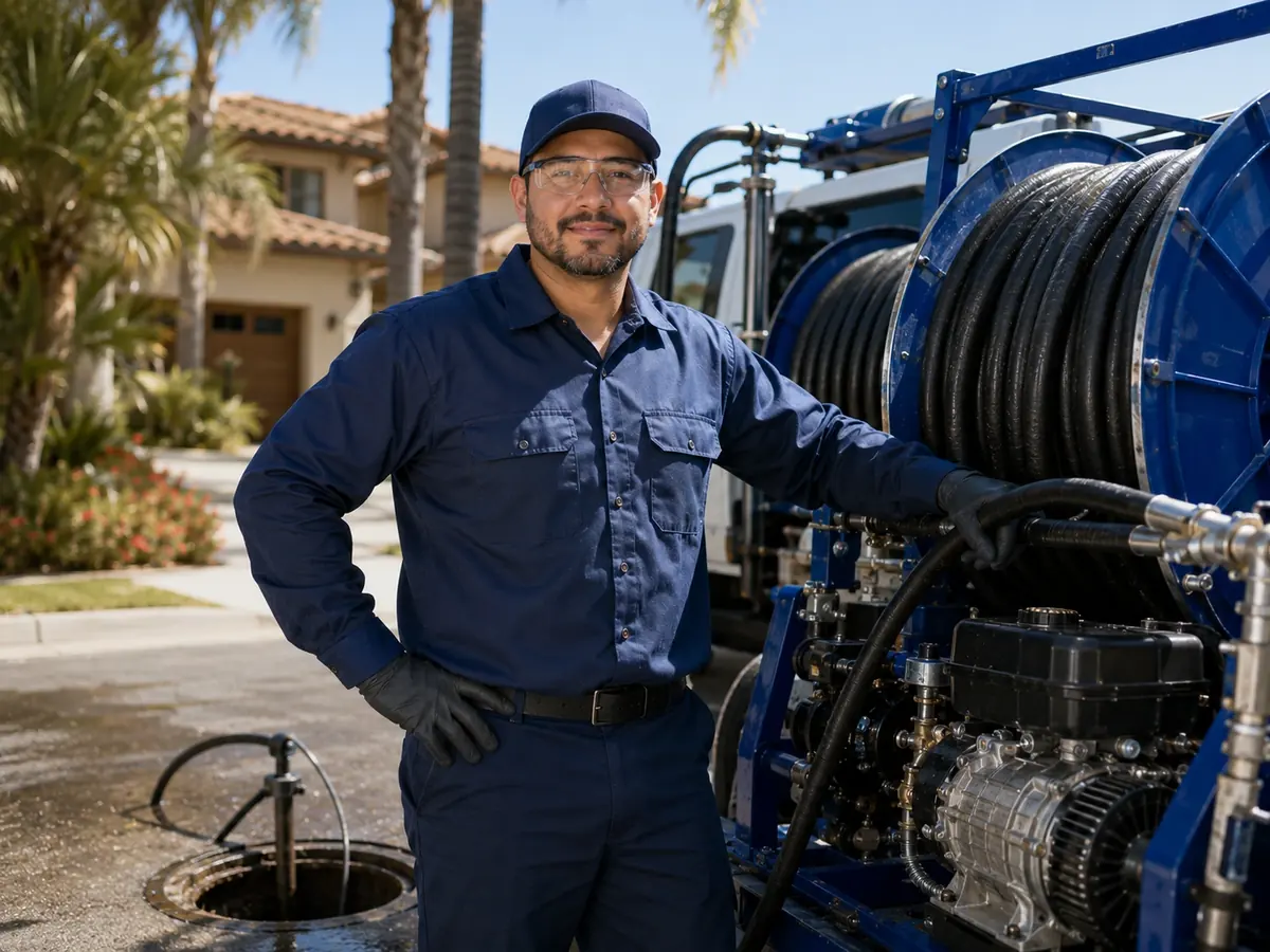 Hydro jet sewer cleaning in South Dos Palos