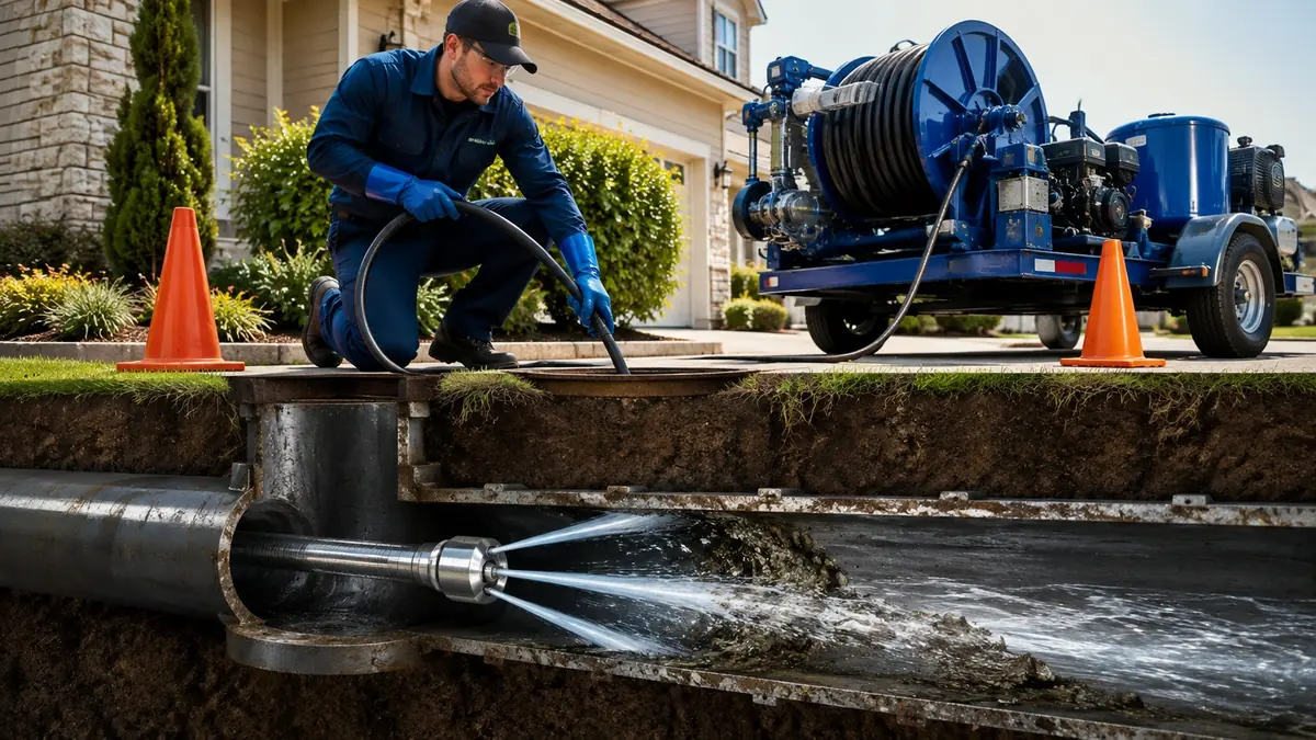 Main Sewer Line Hydro Jet Cleaning in South Dos Palos