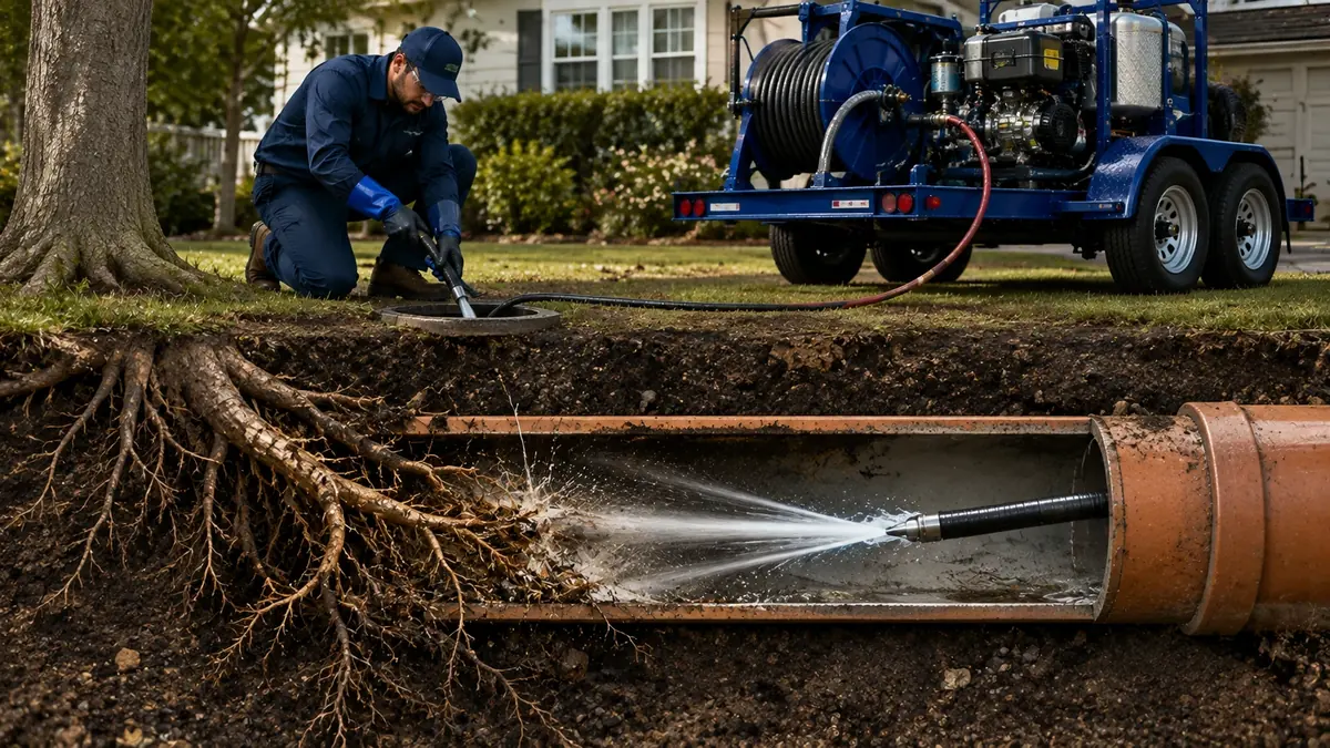 Tree Root Removal with Hydro Jetting in South Dos Palos